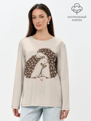 Лонгслив женский. Хлопок / Любовь Ежиков