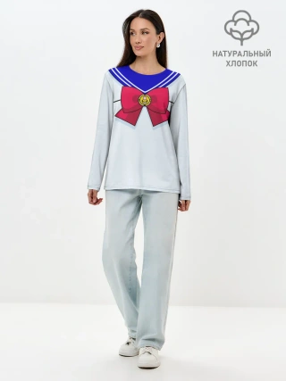 Лонгслив женский. Хлопок / Матроска