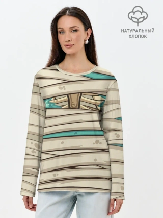 Лонгслив женский. Хлопок / Мумия