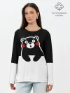 Лонгслив женский. Хлопок / Kumamon повис
