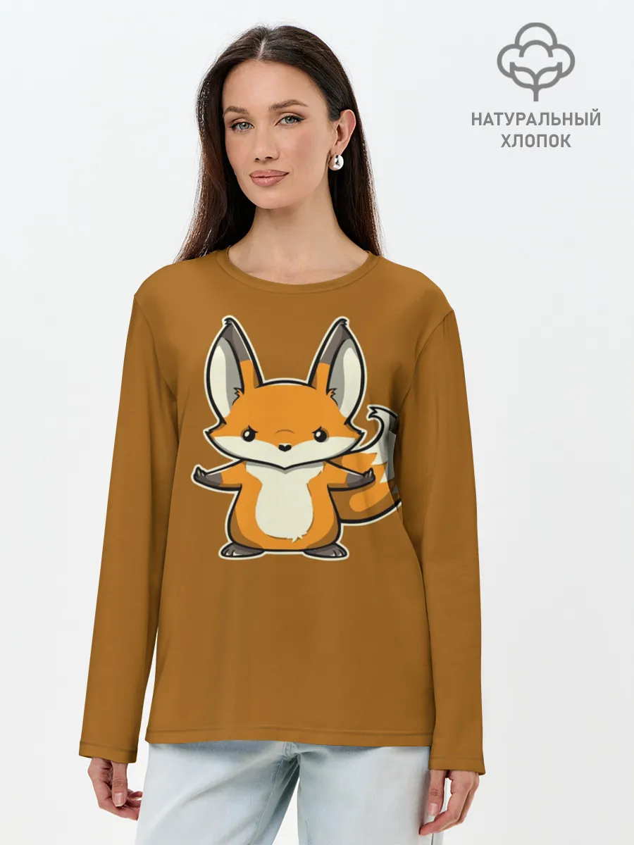 Лонгслив женский. Хлопок / Дерзкий Лис