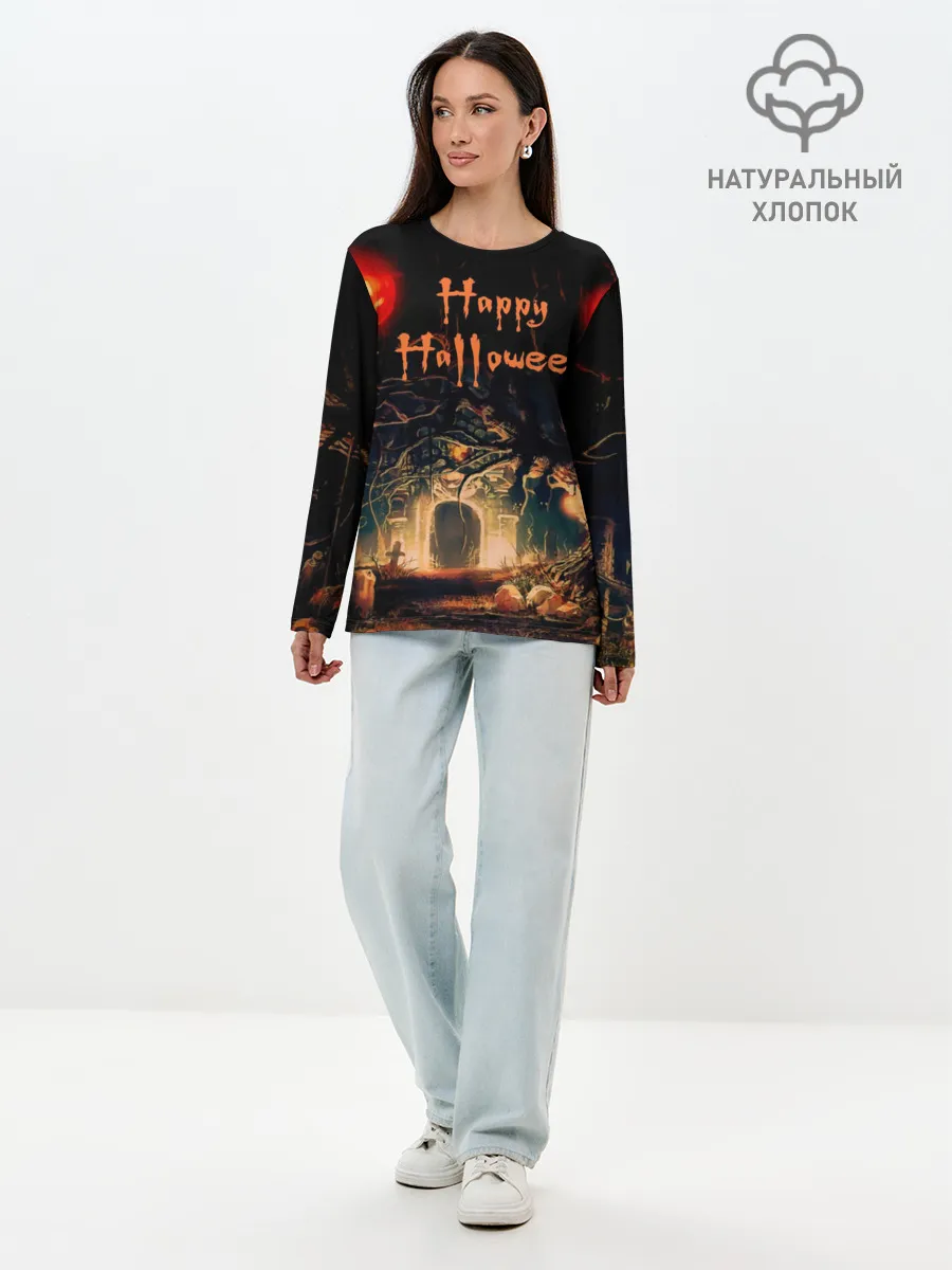 Лонгслив женский. Хлопок / Halloween
