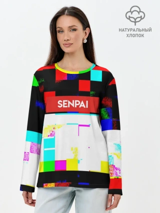 Лонгслив женский. Хлопок / SENPAI