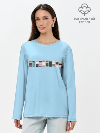 Лонгслив женский. Хлопок / Футурама - минимализм