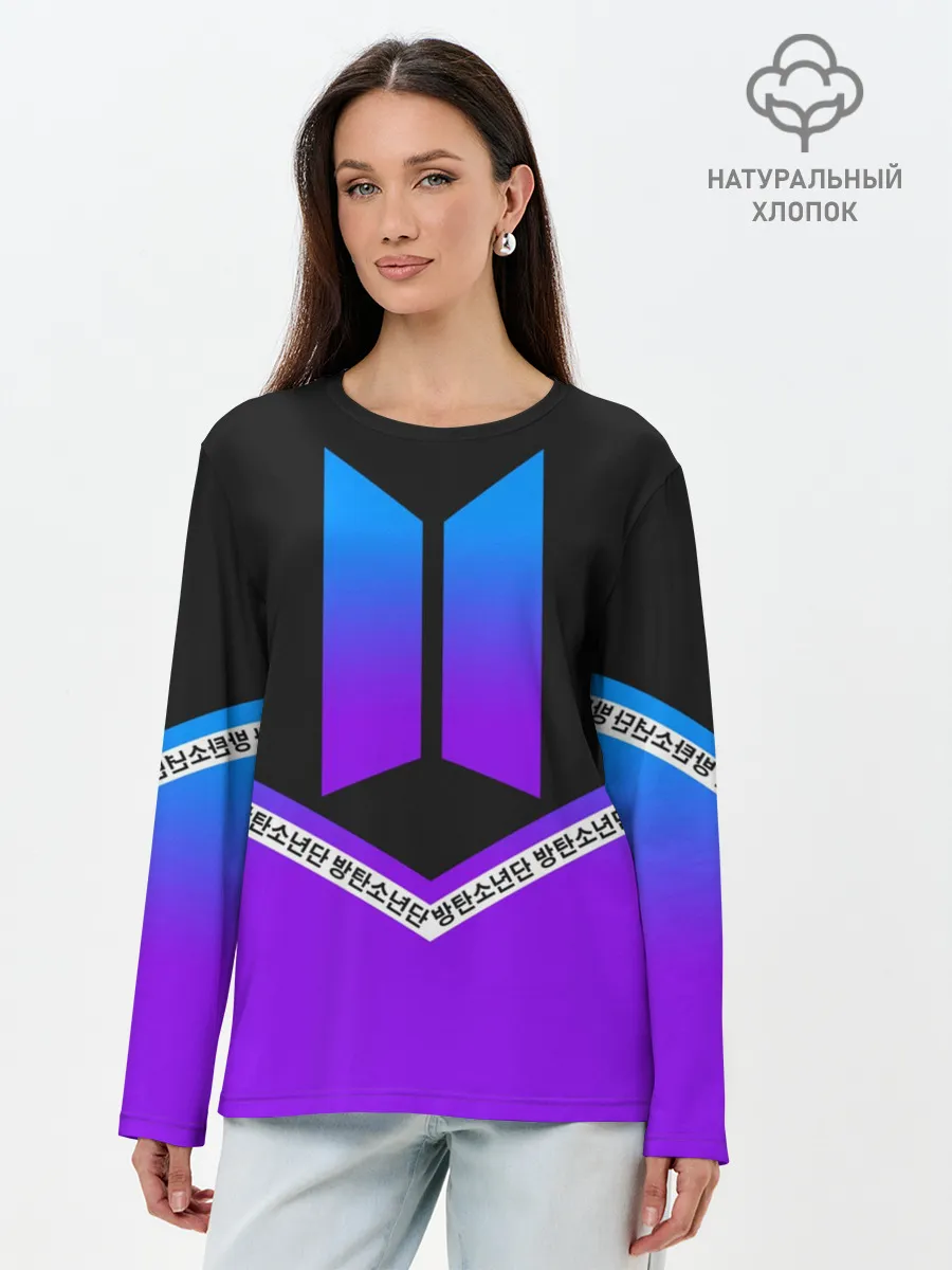 Лонгслив женский. Хлопок / BTS