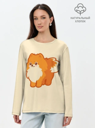 Лонгслив женский. Хлопок / Шпиц