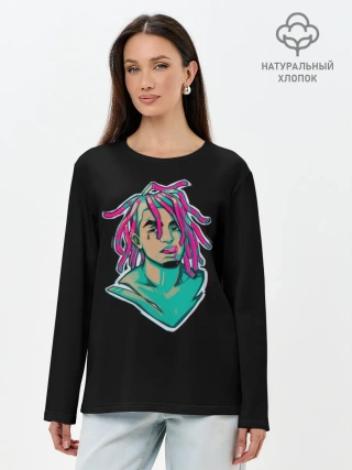 Лонгслив женский. Хлопок / Lil Pump