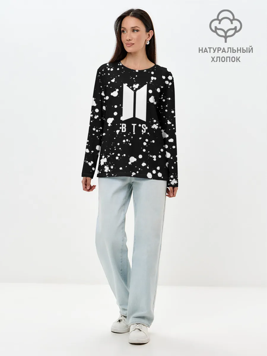 Лонгслив женский. Хлопок / BTS