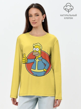 Лонгслив женский. Хлопок / Homer Fallout