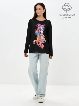 Лонгслив женский. Хлопок / My Little Pony