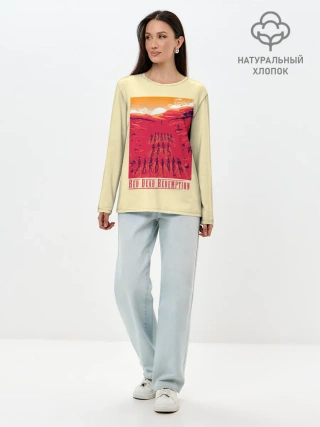 Лонгслив женский. Хлопок / Nothing gets forgiven