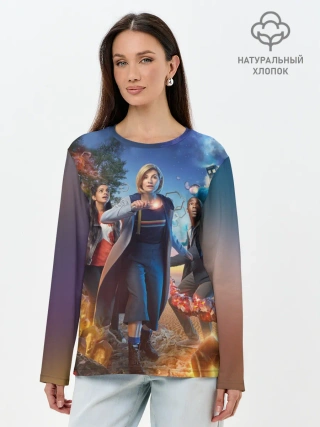 Лонгслив женский. Хлопок / Doctor who