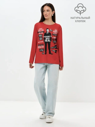 Лонгслив женский. Хлопок / Мориарти