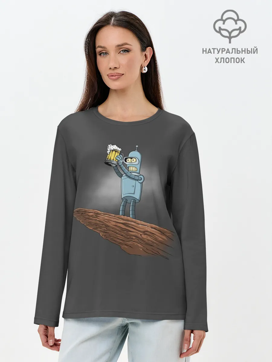 Лонгслив женский. Хлопок / Бендер