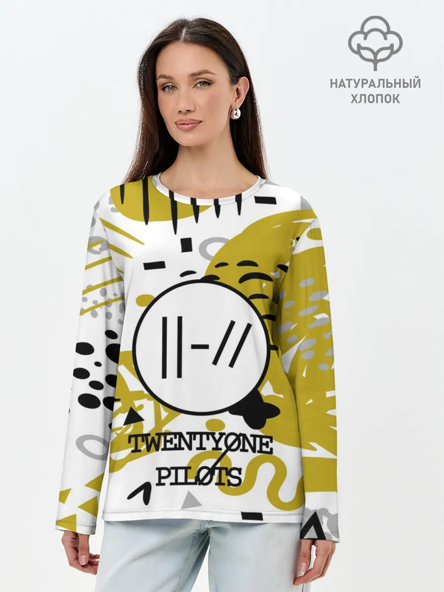 Лонгслив женский. Хлопок / Twenty one pilots