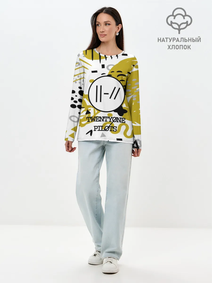 Лонгслив женский. Хлопок / Twenty one pilots