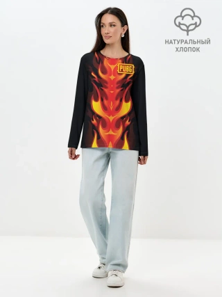 Лонгслив женский. Хлопок / PUBG Fire
