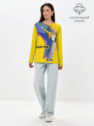 Лонгслив женский. Хлопок / Фредди Меркьюри