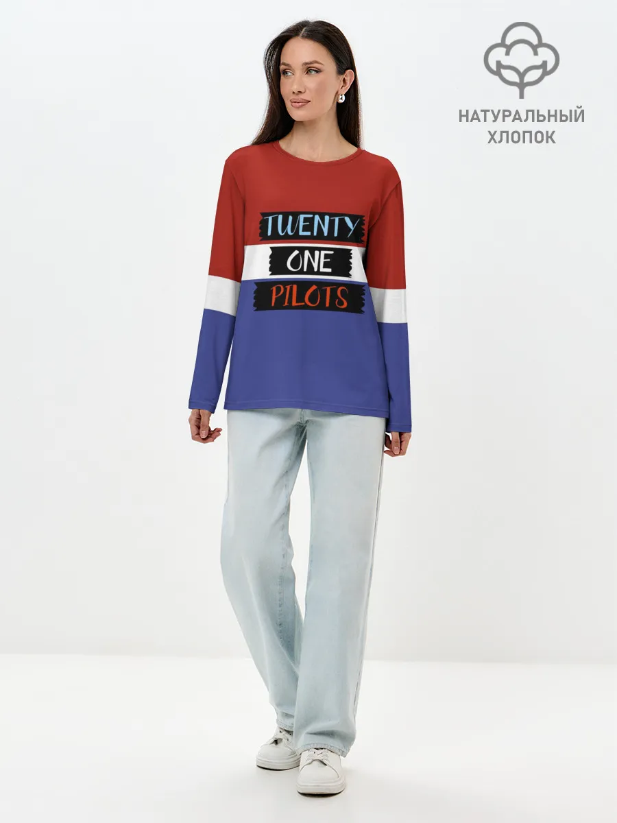 Лонгслив женский. Хлопок / Twenty one pilots