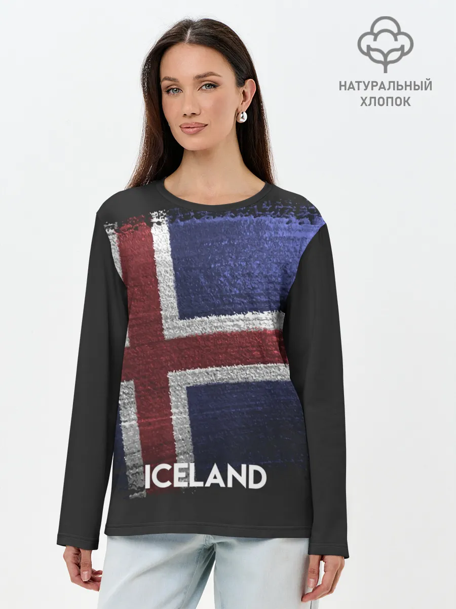 Лонгслив женский. Хлопок / Iceland