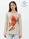 Лонгслив женский. Хлопок / Paint Fox