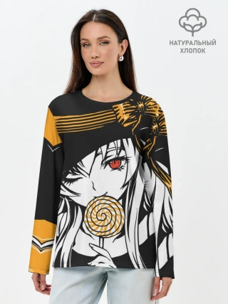 Лонгслив женский. Хлопок / Ведьма