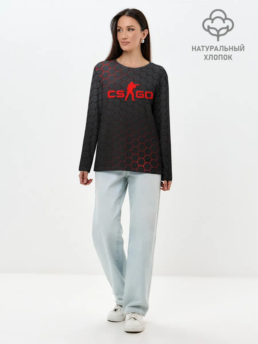 Лонгслив женский. Хлопок / 3Counter-Strike