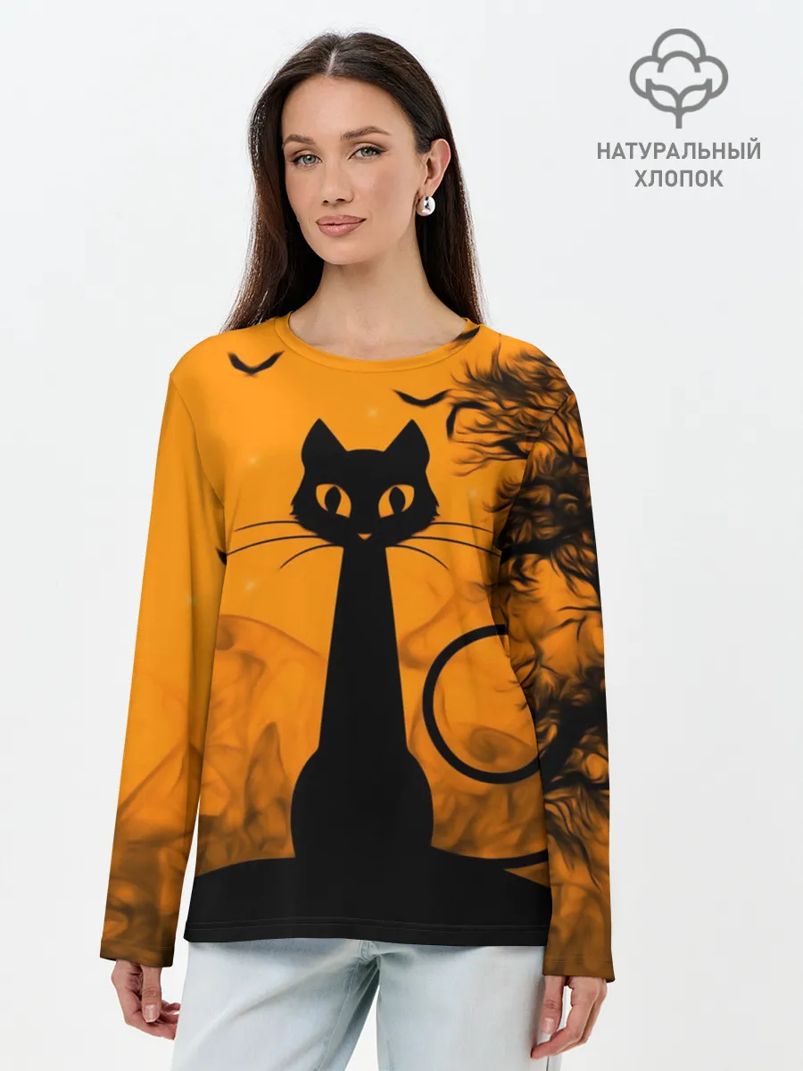 Лонгслив женский. Хлопок / Halloween