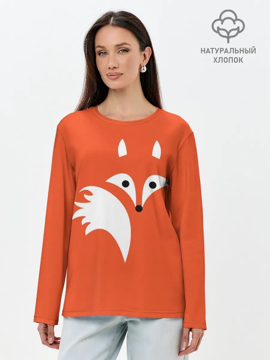 Лонгслив женский. Хлопок / Лисичка