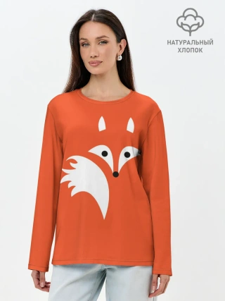 Лонгслив женский. Хлопок / Лисичка