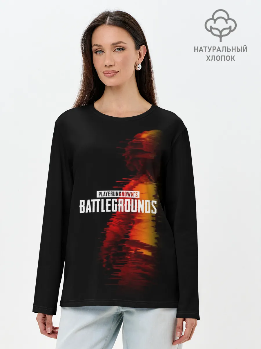 Лонгслив женский. Хлопок / PUBG