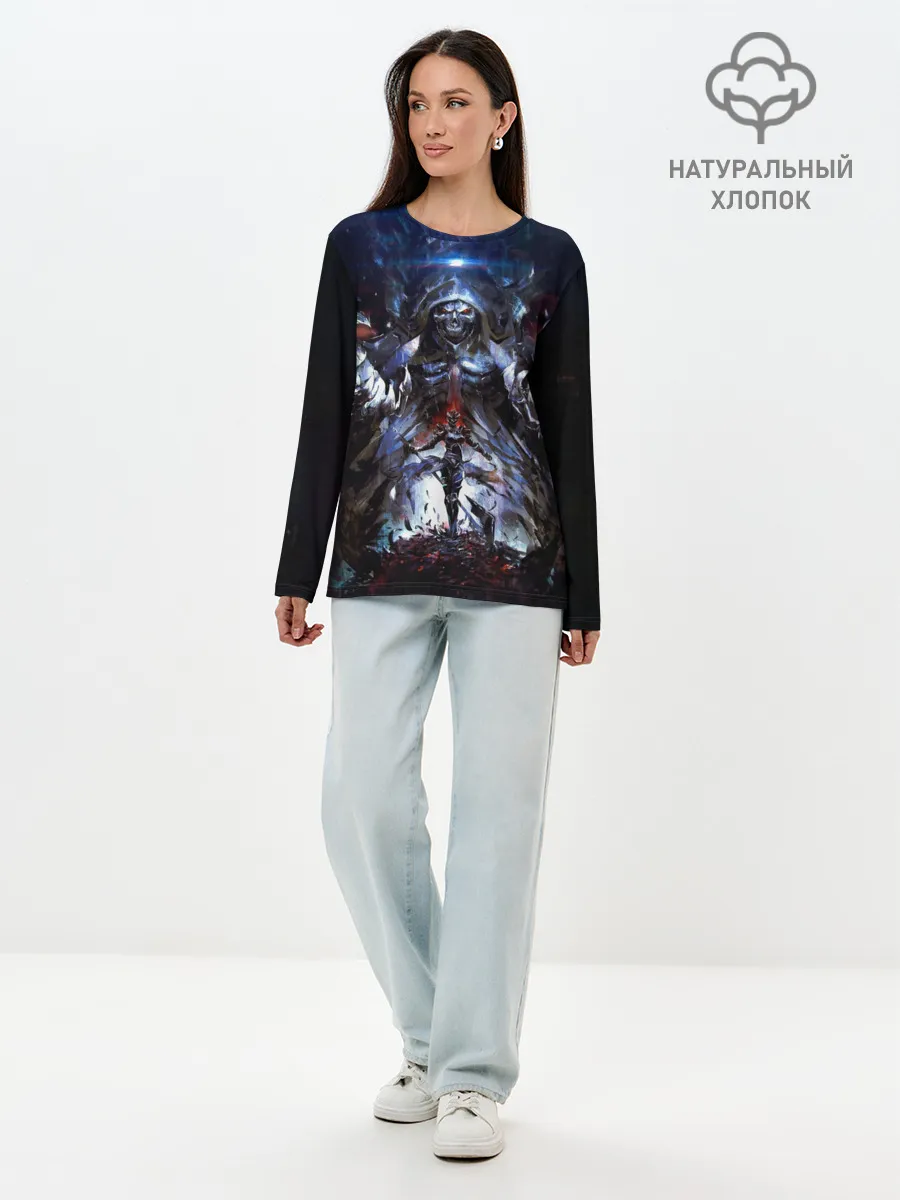 Лонгслив женский. Хлопок / Оверлорд