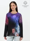 Лонгслив женский. Хлопок / Elon Musk space Илон Маск