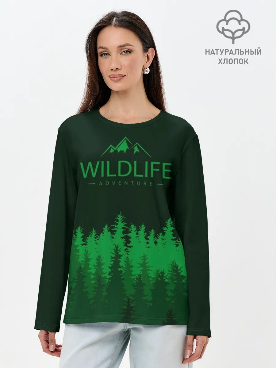 Лонгслив женский. Хлопок / adventure