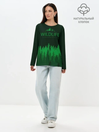 Лонгслив женский. Хлопок / adventure
