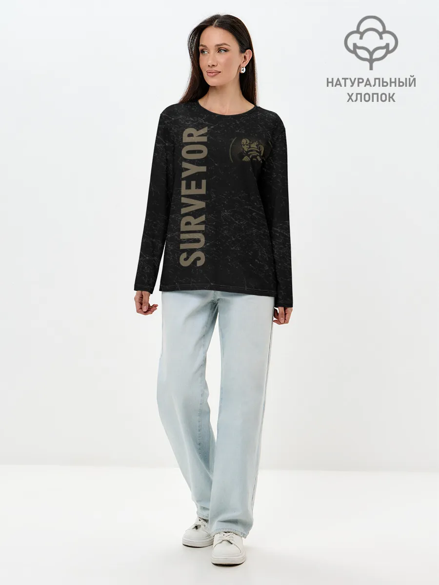 Лонгслив женский. Хлопок / Геодез