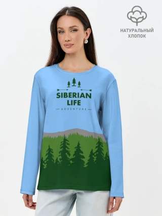 Лонгслив женский. Хлопок / Сибирь