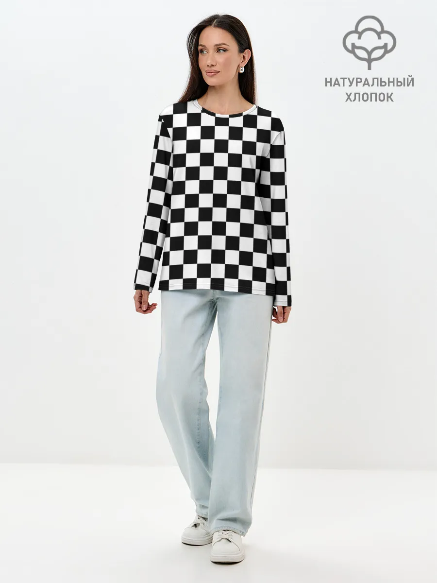 Лонгслив женский. Хлопок / Бойчик