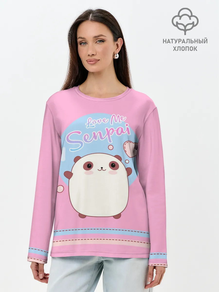 Лонгслив женский. Хлопок / Love me