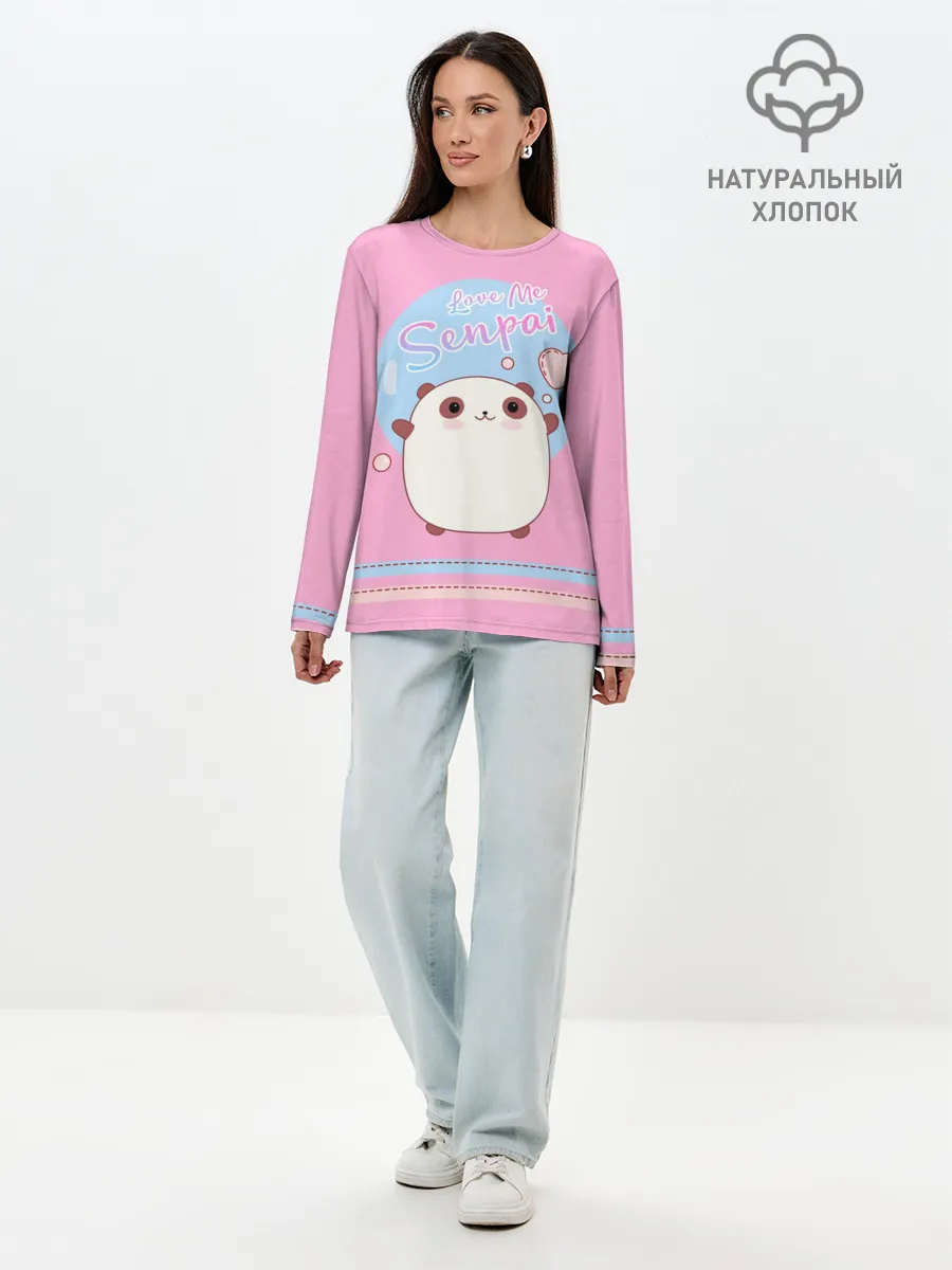 Лонгслив женский. Хлопок / Love me