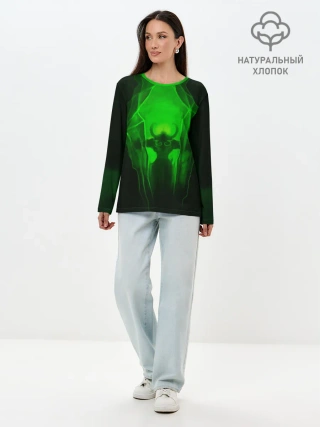 Лонгслив женский. Хлопок / Демон легиона