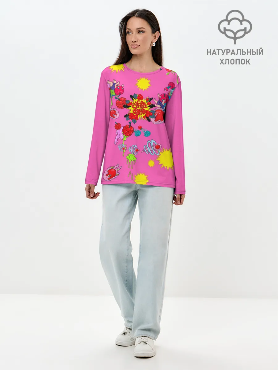 Лонгслив женский. Хлопок / NCT 127. Cherry Bomb