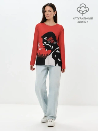 Лонгслив женский. Хлопок / Город грехов