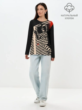 Лонгслив женский. Хлопок / Sin City - Ava