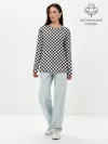 Лонгслив женский. Хлопок / Checkerboard