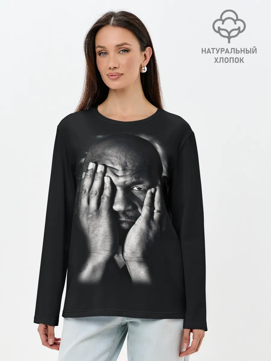 Лонгслив женский. Хлопок / Майк Тайсон