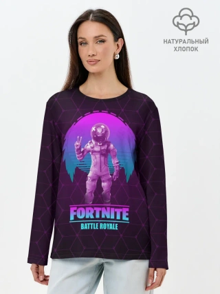 Лонгслив женский. Хлопок / Fortnite