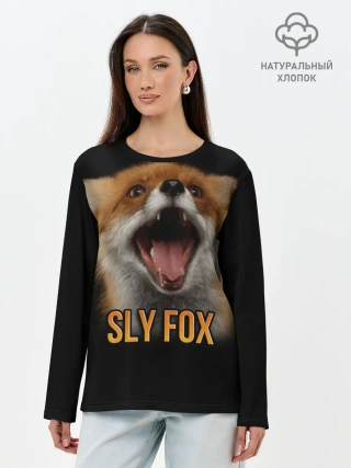 Лонгслив женский. Хлопок / Хитрый лис
