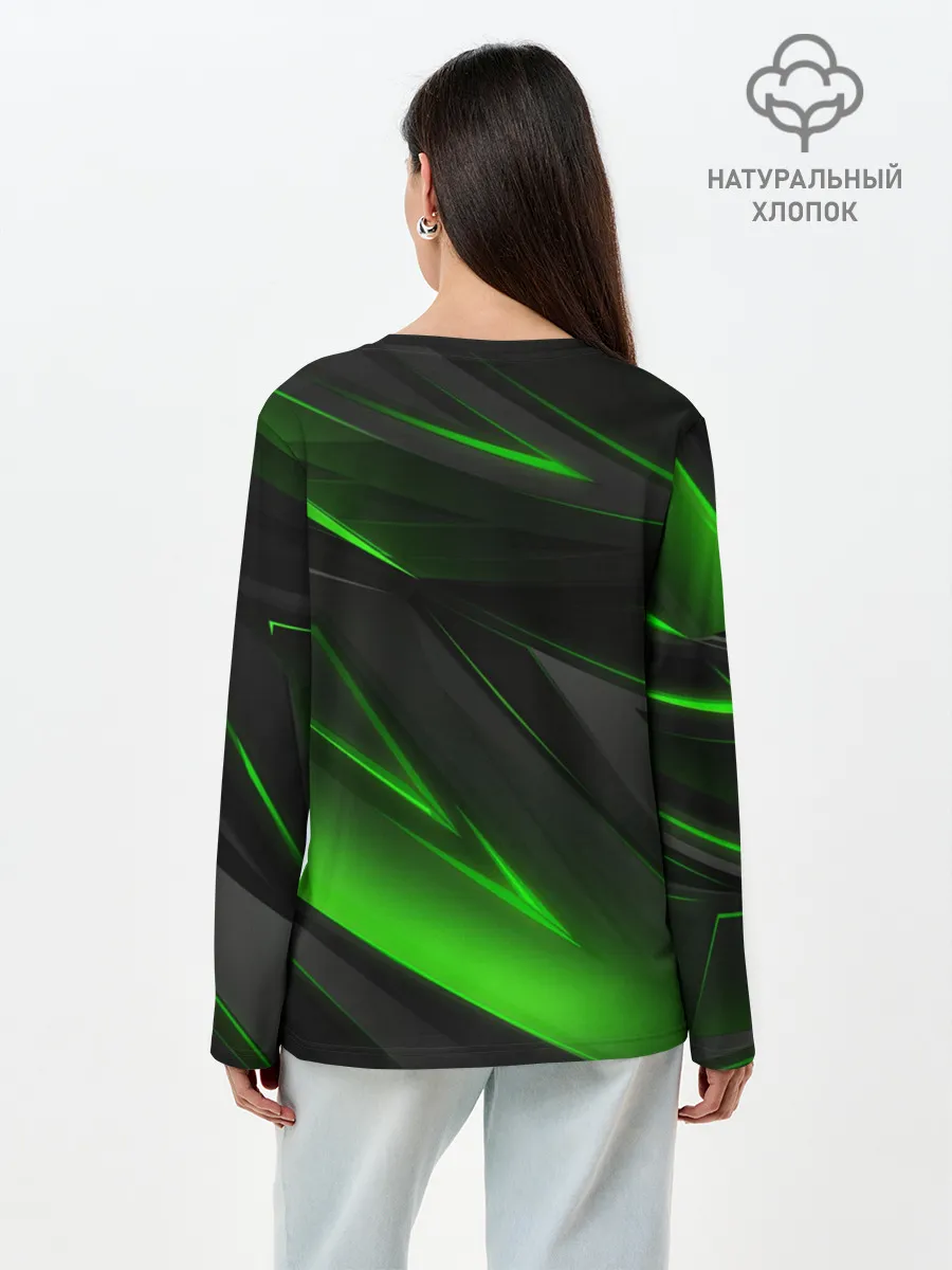 Лонгслив женский. Хлопок / CYBERPUNK 2077