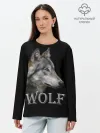 Лонгслив женский. Хлопок / Wolf